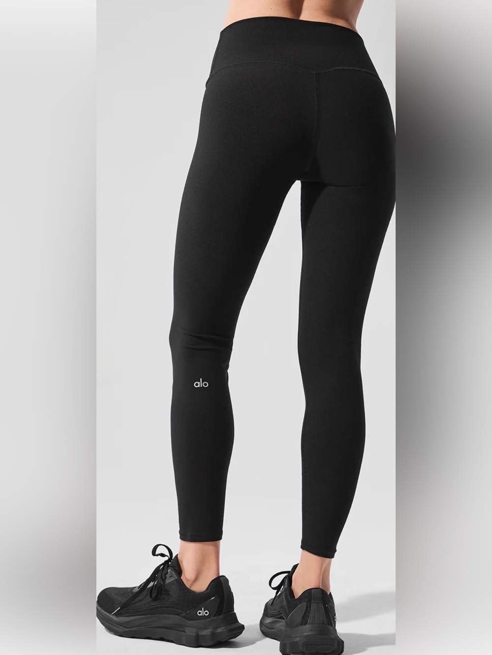 Alo Alosoft High-Waist 7/8 Highlight Leggings Black Estimated Small